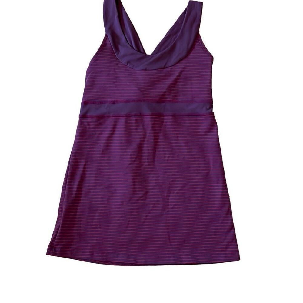 Carve Designs Women’s Medium Purple with Pink Stripes Tank Top